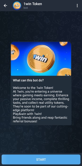 1win Toket Telegram bot